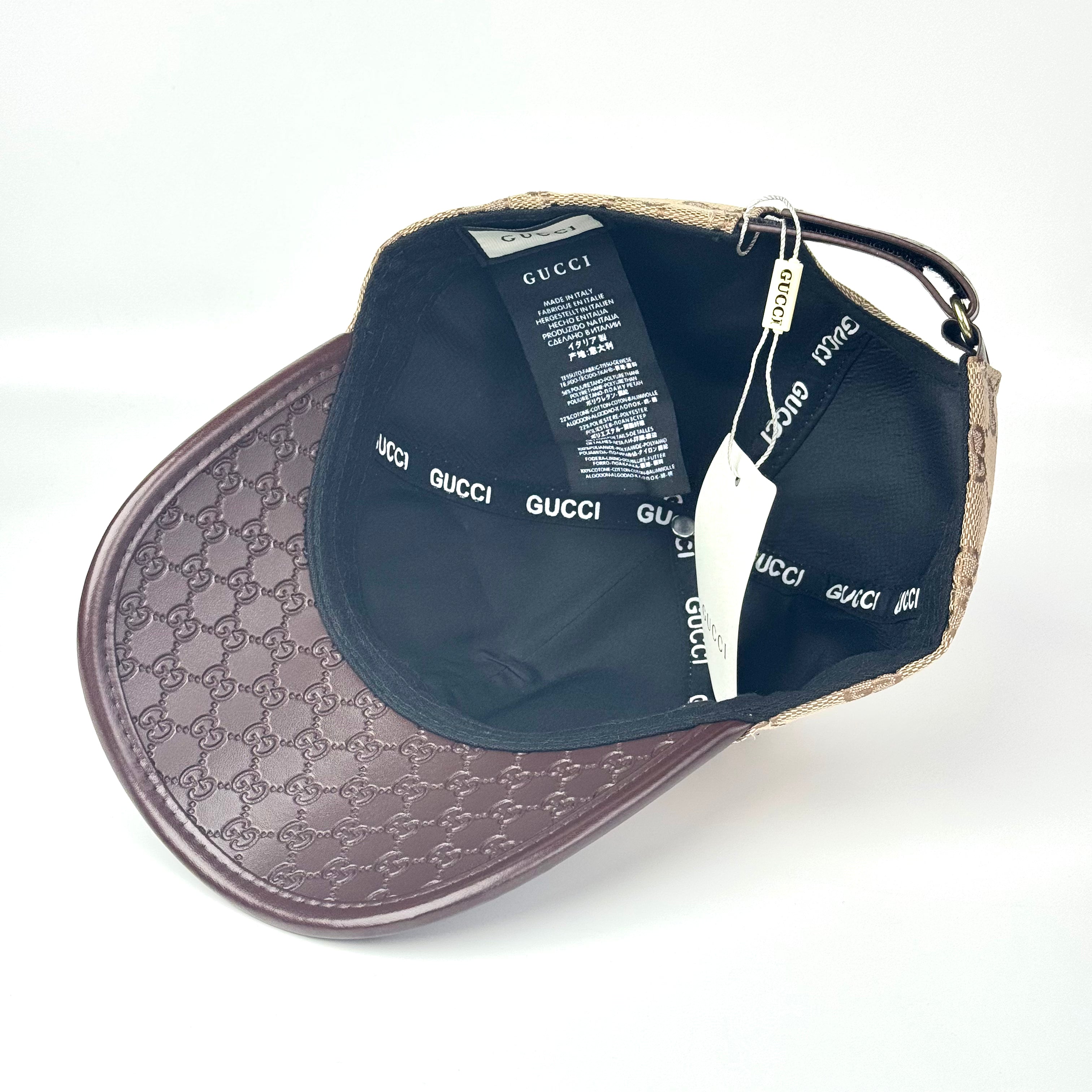 GCCI Brown Leather Visor Cap