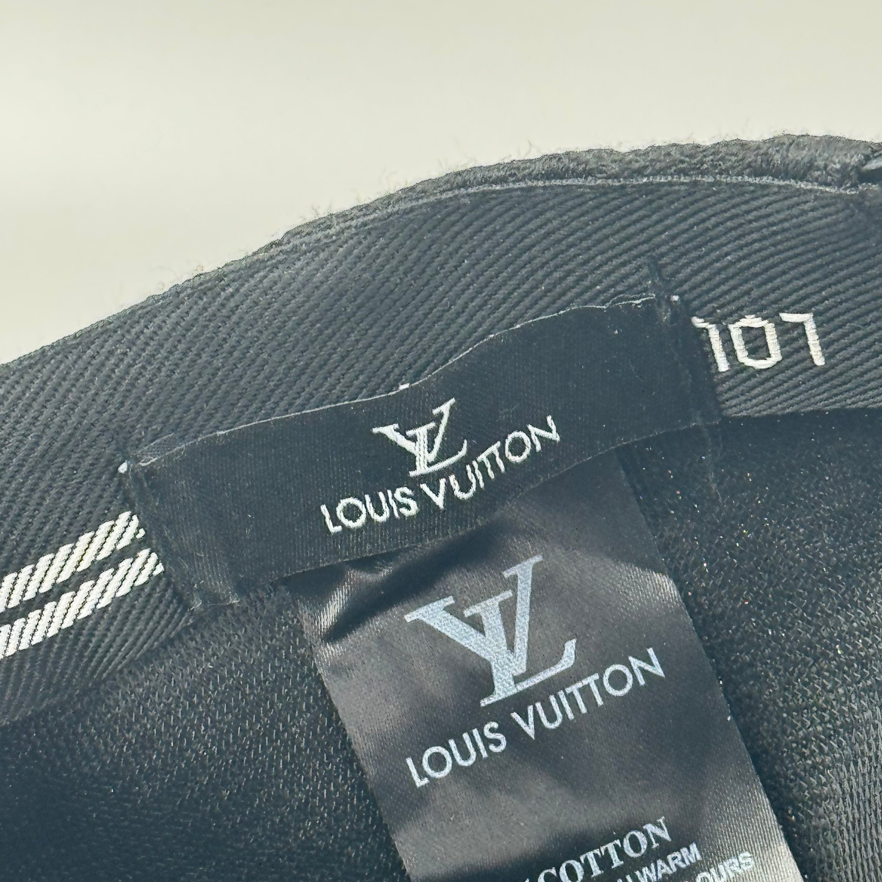 L V Black all over printed Cap