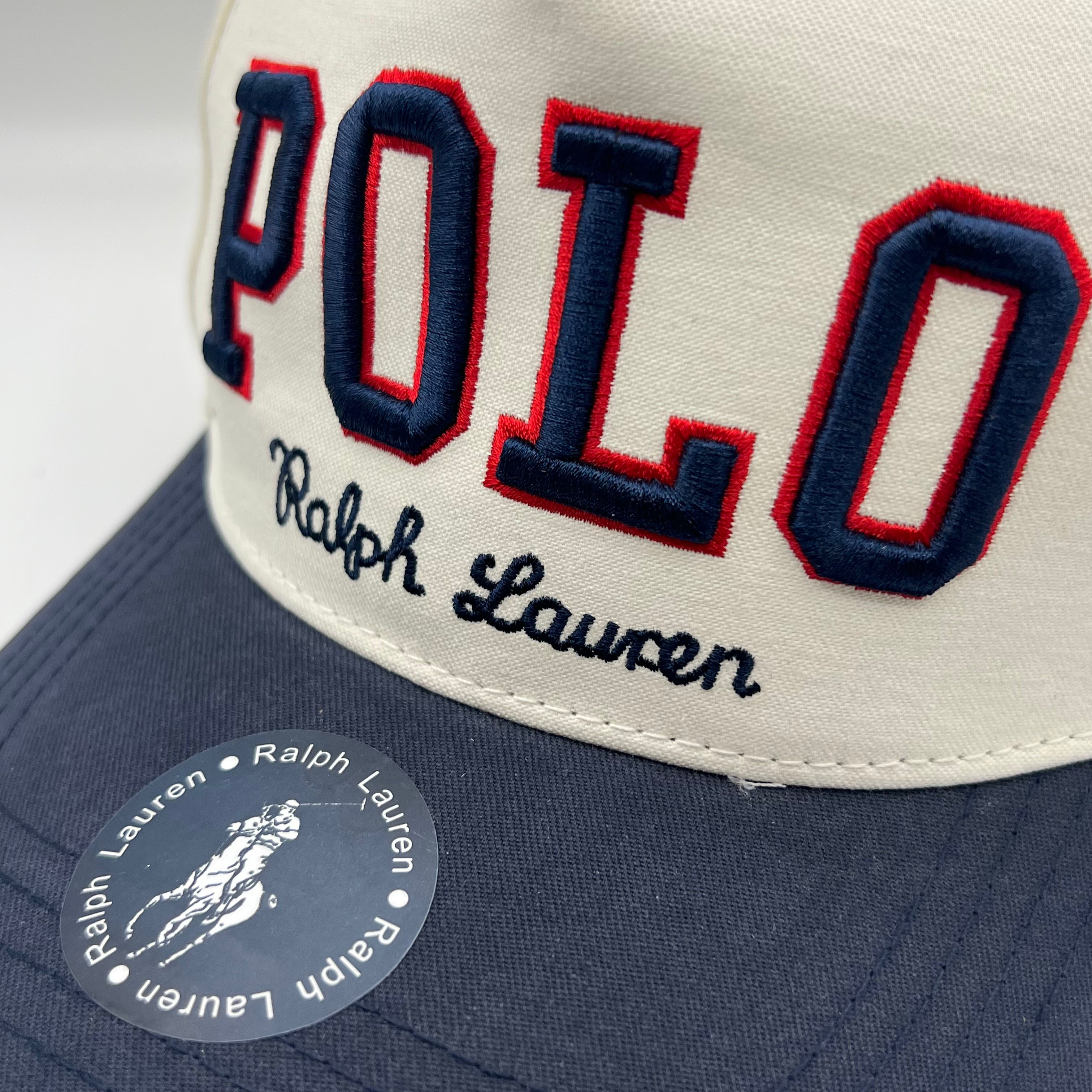 RL Polo White n Blue Cap