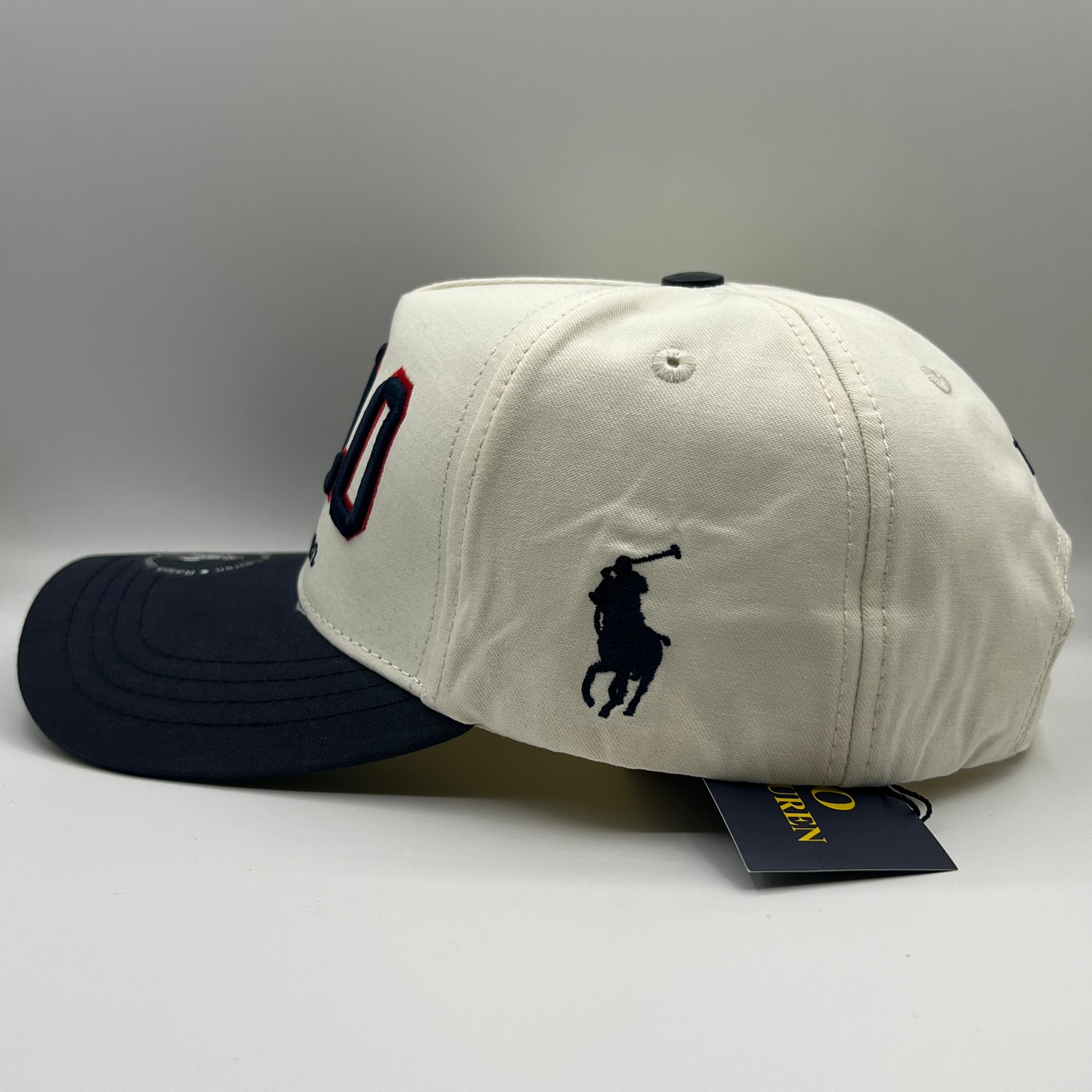 RL Polo White n Blue Cap